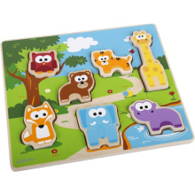 Hape Water Based Paint 3D Wooden Puzzles Of Animals